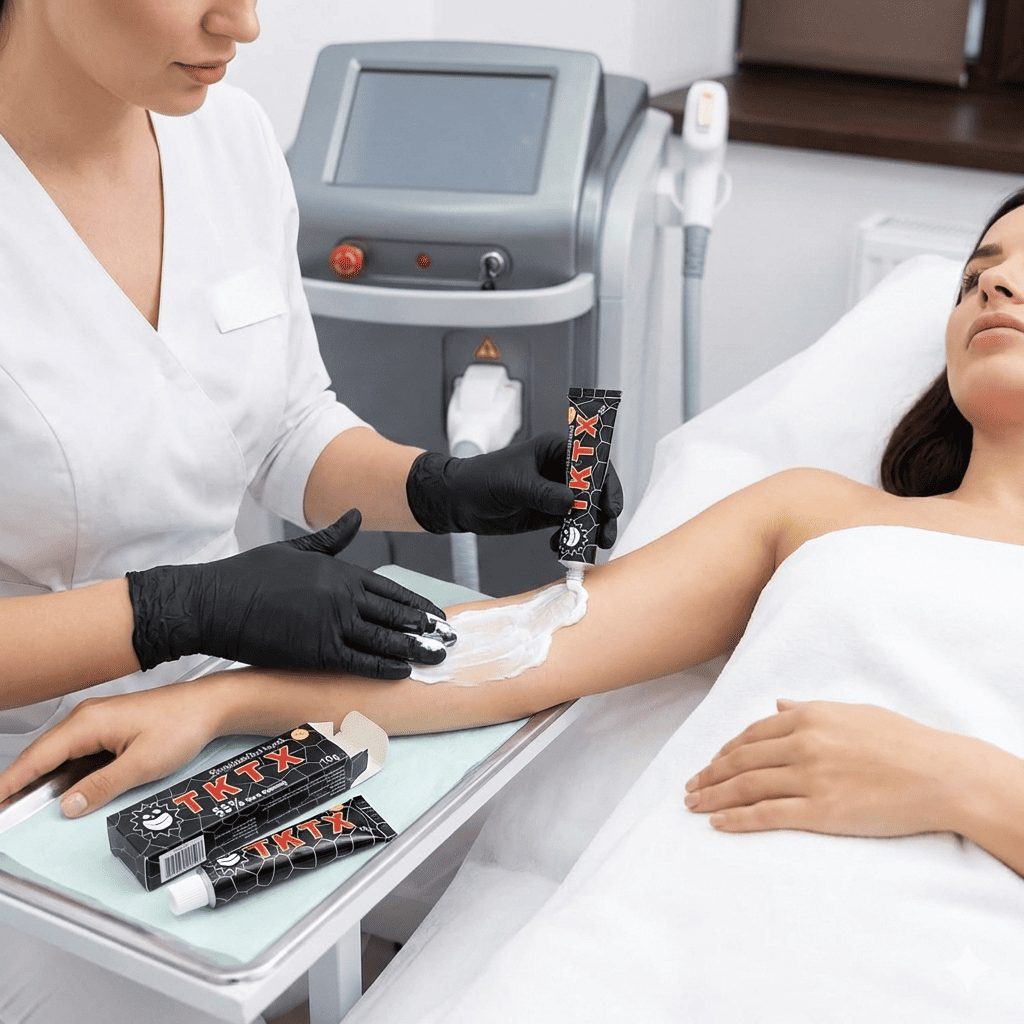 LA MEILLEURE CRÈME TKTX Noir pour TATOUAGE | épilation à la cire | FORAGE | MICROBLADING 🤩