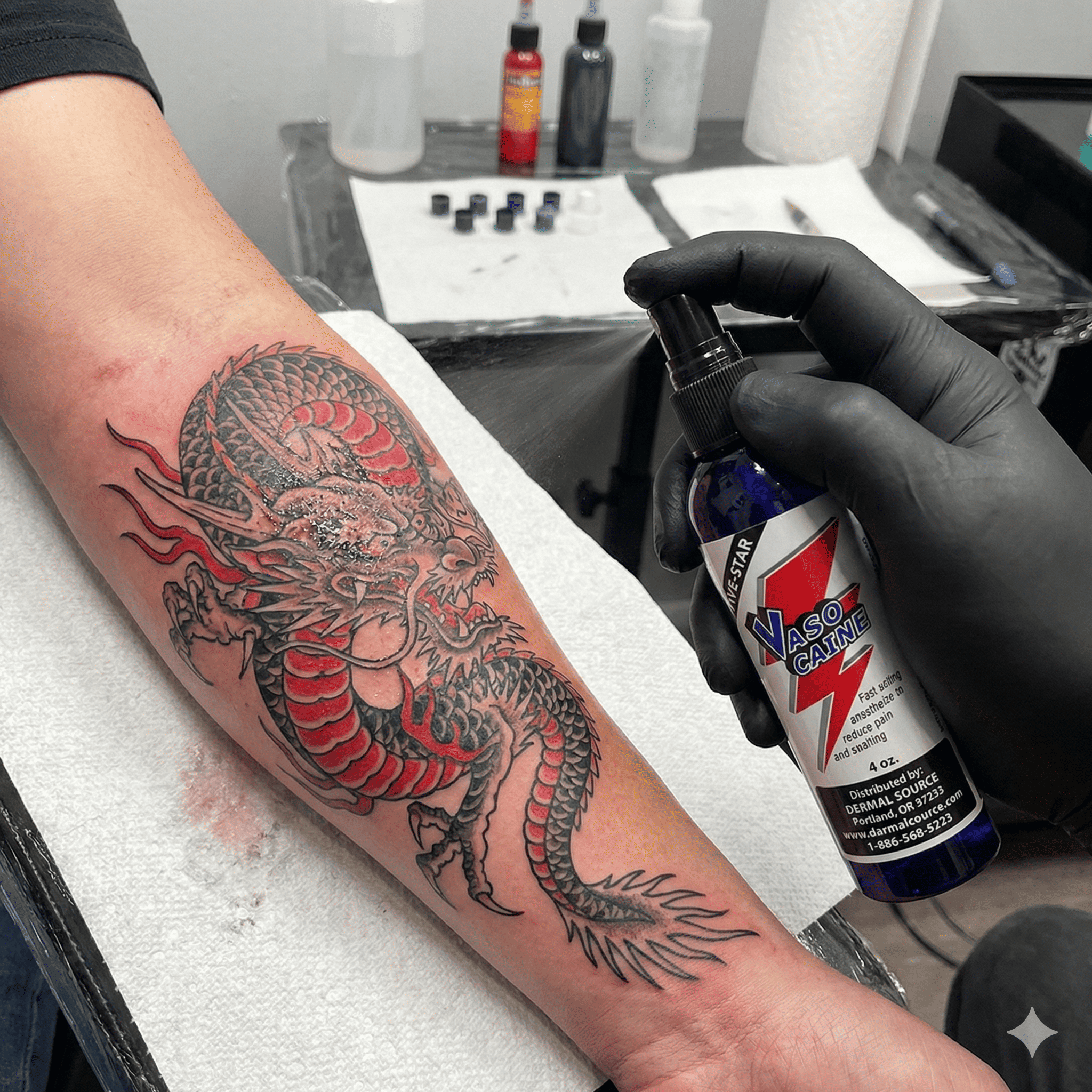 ✅ VASOCAINE SPRAY pour plaies ouvertes TATOUAGES | MICROBLADING | MAQUILLAGE PERMANENT 🤩 120ml