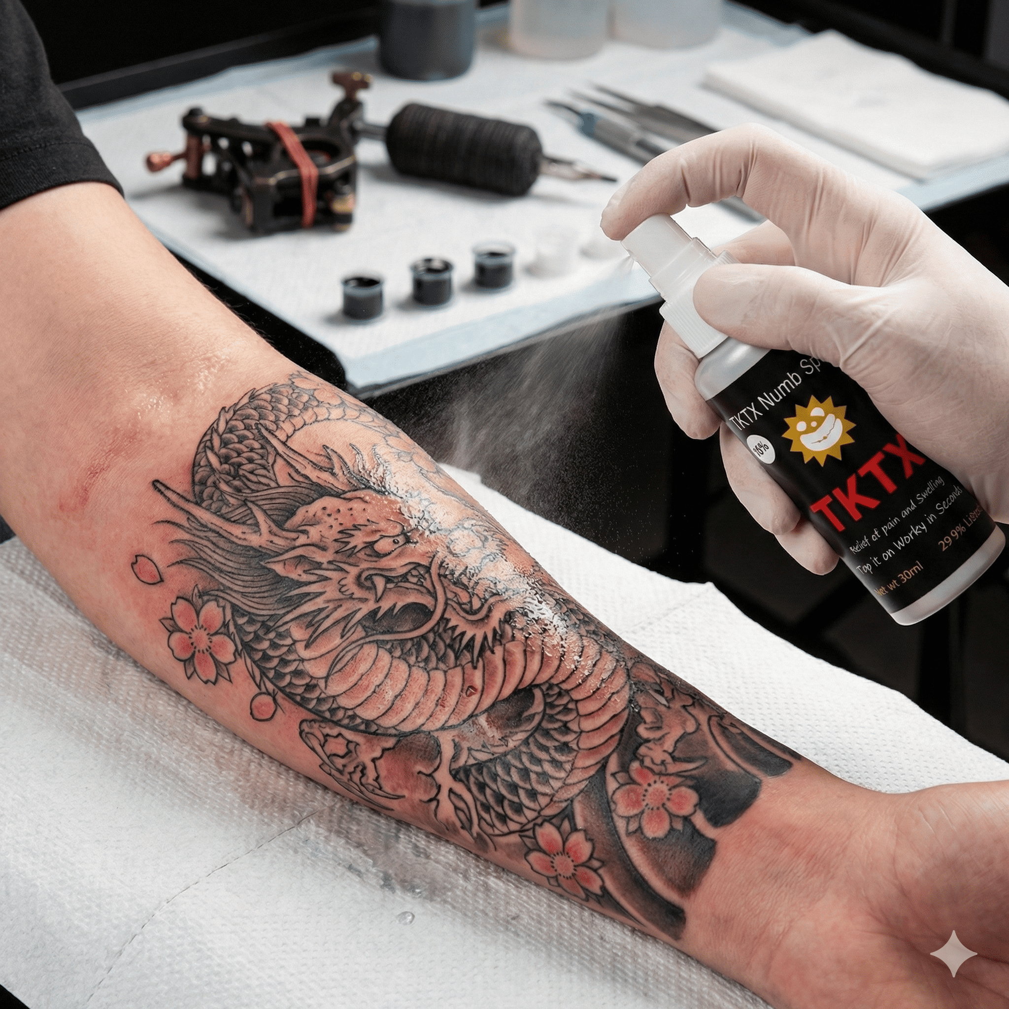 ✅ TKTX SPRAY 30 ml PENDANT les TATOUAGES | MICROBLADING | MAQUILLAGE PERMANENT🤩